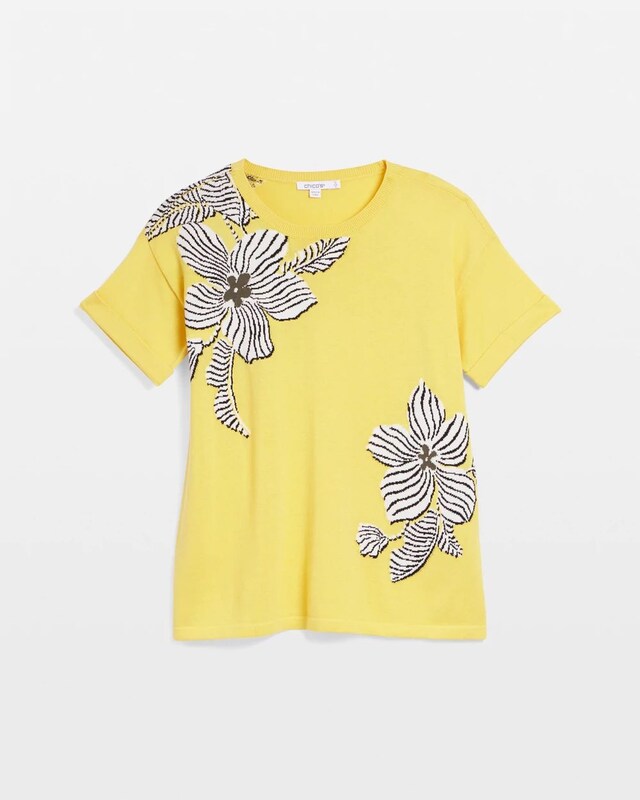 Floral Intarsia Pullover Sweater - image 5